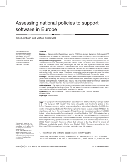 Assessing national policies to support software in Europe