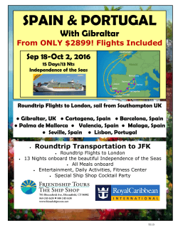 Spain & Portugal with Gibraltar Sept. 18 - Oct. 2