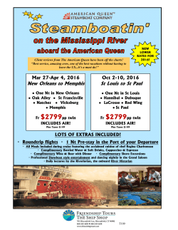 Steamboatin" on the Mississippi River March 7