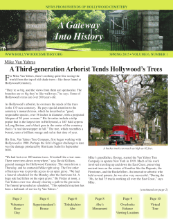 Spring 2015 - Friends of Hollywood Cemetery