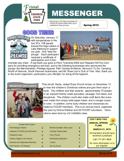 Spring 2015 - Friends of Codorus State Park