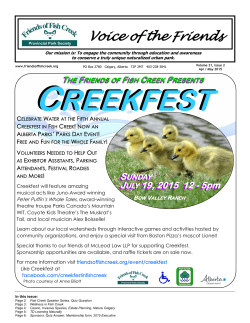 Voice of the Friends - Friends of Fish Creek