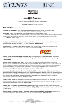 EVENTS - Friends of the Miramar Library