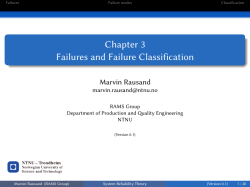 Chapter 3 Failures and Failure Classification