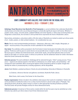 Anthology prospectus - Frist Center for the Visual Arts