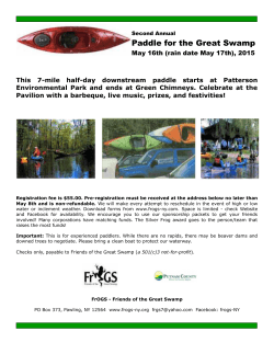 Paddle for the Great Swamp - Friends of the Great Swamp (FrOGS)