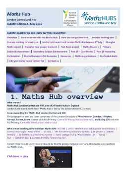 Maths Hub Newsletter Summer 2015