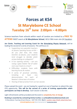 Forces at KS4 - St Marylebone School