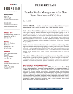 Press Release: Frontier Wealth Management Welcomes Two New