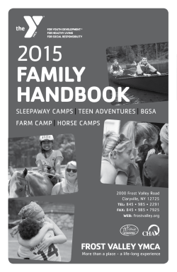 2015 Summer Camp Family Handbook