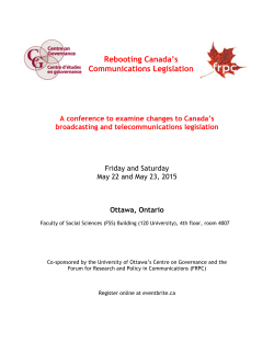 Schedule - FRPC Forum for Research and Policy in Communications