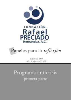 Programa anticrisis - FundaciÃ³n Rafael Preciado HernÃ¡ndez