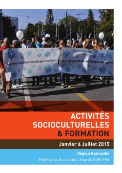 Brochure activitÃ©s socioculturelles 2015