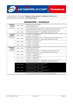 Coupe du Monde Trial UCI â Programme â VÃ¶cklabruck