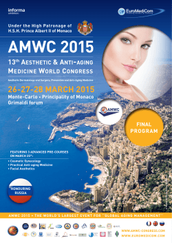 AMWC 2015 - WAAM - World Academy of Aesthetic Medicine