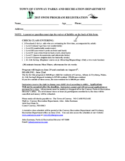2015 Swim Registration Form - Fryeburg Recreation Department