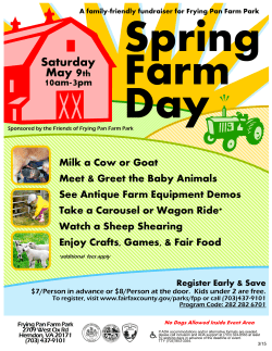 Saturday May 9th 10am-3pm - Friends of Frying Pan Farm Park