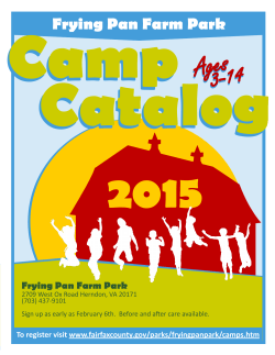 2015 Summer Camp Catalog - Friends of Frying Pan Farm Park