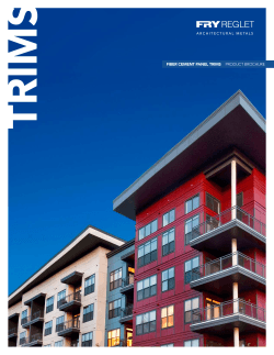 FIBER CEMENT PANEL TRIMS PRODUCT BROCHURE
