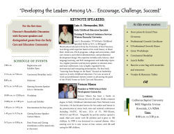 Developing the Leaders Among Usâ¦ Encourage, Challenge, Succeed