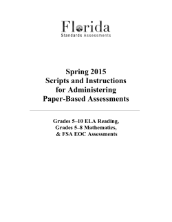 Spring 2015 Scripts and Instructions for Administering