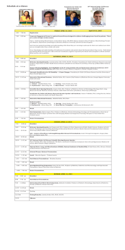 Schedule-at-a-Glance - Foundation For Sickle Cell Disease Research
