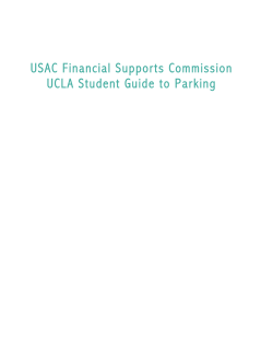USAC Financial Supports Commission UCLA Student Guide