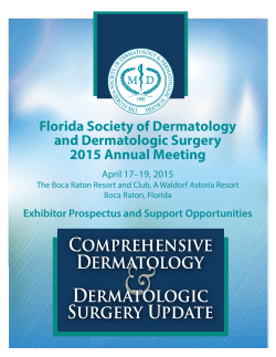 2015 Exhibitor Prospectus - Florida Society of Dermatology and