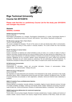 Course List 2015/2016