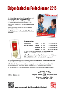 Schiesszeiten Imbiss-Sponsor: - FeldschÃ¼tzengesellschaft SchÃ¼pfheim