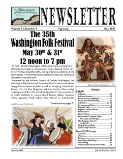 May 2015 Newsletter is here. - Folklore Society of Greater Washington