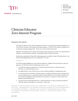 Clinician Educator Zero Interest Program