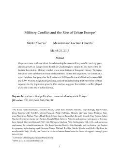 Military Conflict and the Rise of Urban Europe