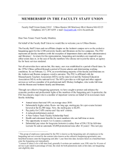 MEMBERSHIP IN THE FACULTY STAFF UNION