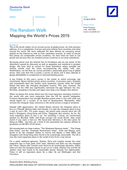 The Random Walk - Mapping the World`s Prices