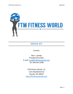 MEDIA KIT - FTM Fitness World Annual Conference