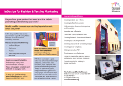 InDesign for Fashion & Textiles Marketing