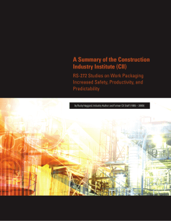 A Summary of the Construction Industry Institute (CII)