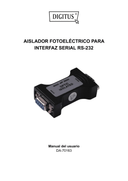 AISLADOR FOTOELÃCTRICO PARA INTERFAZ SERIAL RS-232