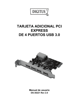 TARJETA ADICIONAL PCI EXPRESS DE 4 PUERTOS USB 3.0
