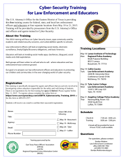 Cyber-Security Training for Law Enforcement and Educators