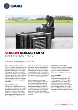 VRICON BUILDER MPU rAPID 3D MAPPING