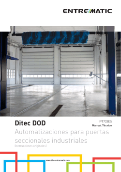 Ditec DOD Automatizaciones para puertas seccionales industriales