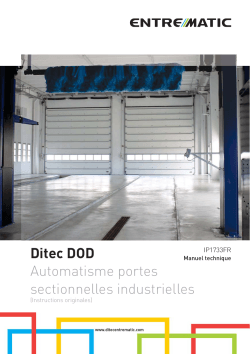 Ditec DOD Automatisme portes sectionnelles industrielles