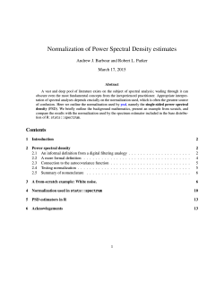 Normalization of Power Spectral Density estimates
