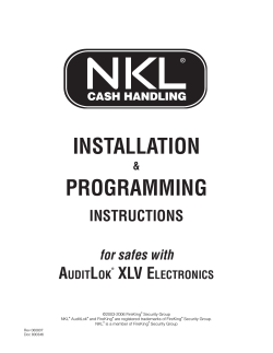 AuditLok XLV Installation and Programming Instructions