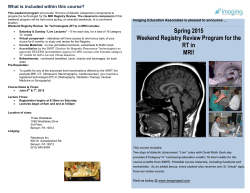 Registry Review Program for MRI Spring 2015