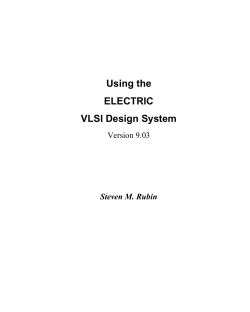 Using the Electric VLSI Design System