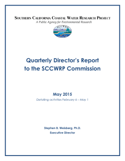 Director`s Report - Southern California Coastal Water Research
