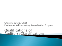 Staff Qualifications